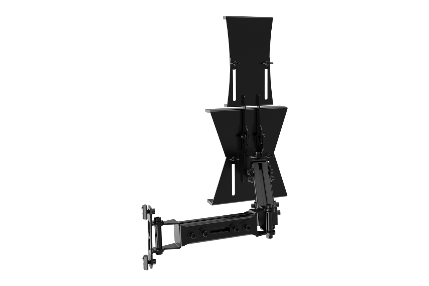 Black adjustable stand on a transparent background