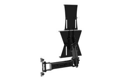 Black adjustable stand on a transparent background