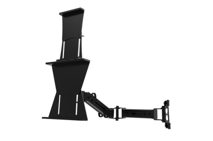 Black metal bracket on a transparent background