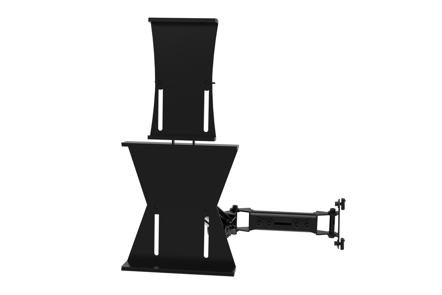 Black adjustable stand on a transparent background