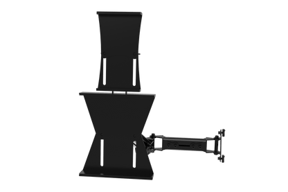 Black adjustable stand on a transparent background