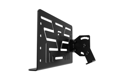 Black TV wall mount on a transparent background