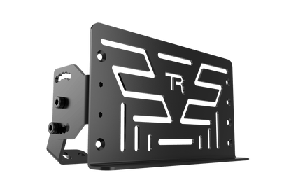 Black metal bracket with 'THE' branding on a green background