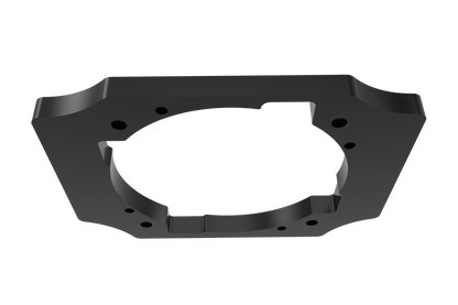 Black metal bracket on a transparent background