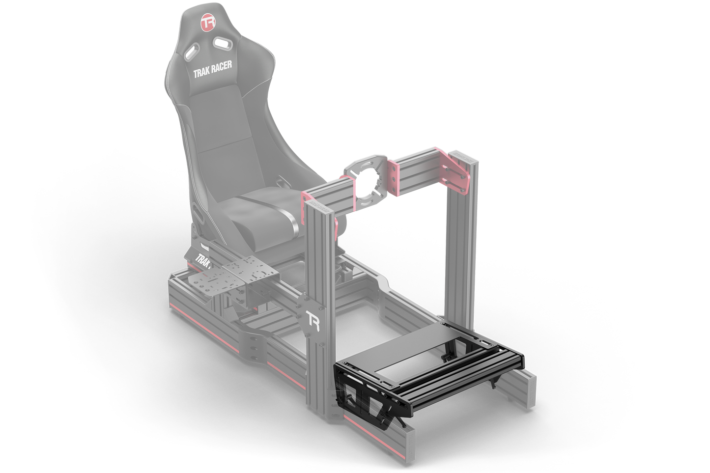 Gaming chair with stand on a white background