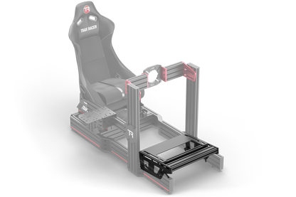 Gaming chair with stand on a white background