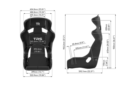 Trak Racer TR Series GT Pro carbon fiber seat side profile
