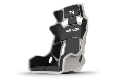 Black and gray boot with 'Trak Racer' branding on a transparent background