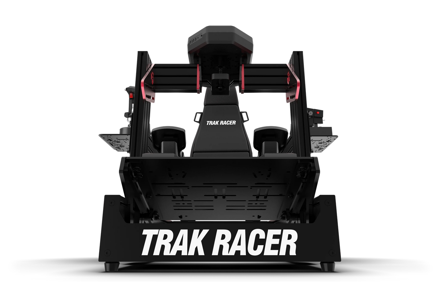 Black 'Trak Racer' device on a white background