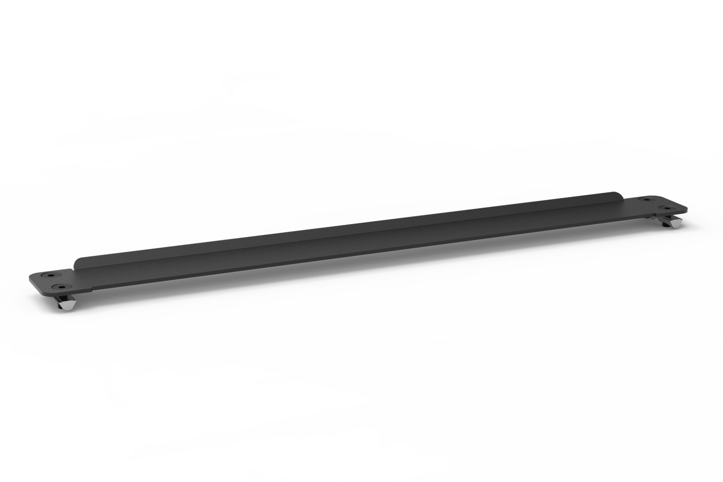 Black metal bar on a white background