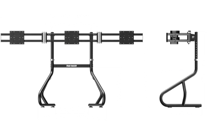 Technical drawing of a bike rack with dimensions on a green background