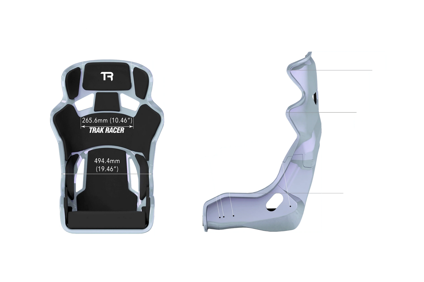 Trak Racer TRS GT Pro high-density formed seat padding for sim racing