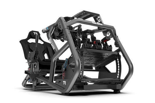 Black off-road vehicle frame with 'TRAXXAS' branding on a white background