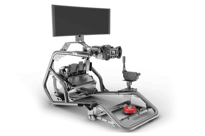 Camera stabilizer with monitor on a transparent background