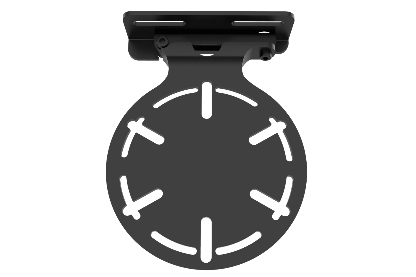 Black phone holder with green accents on a transparent background