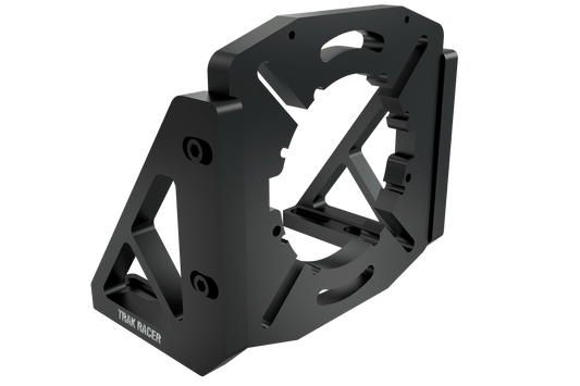 Black metal bracket on a transparent background
