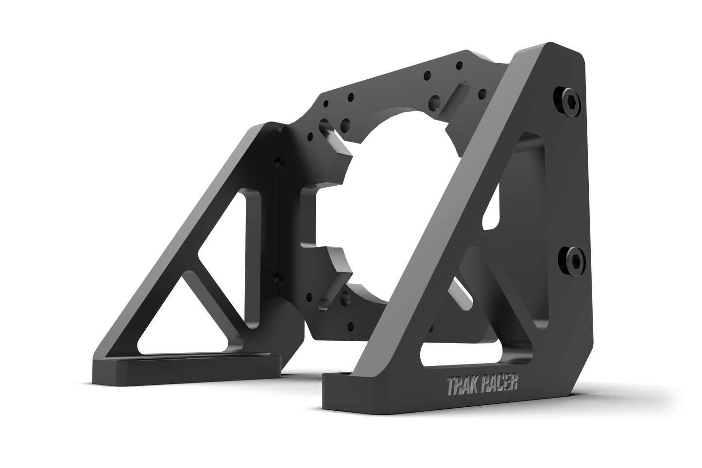 Black metal bracket with 'THUNDER RACER' branding on a white background