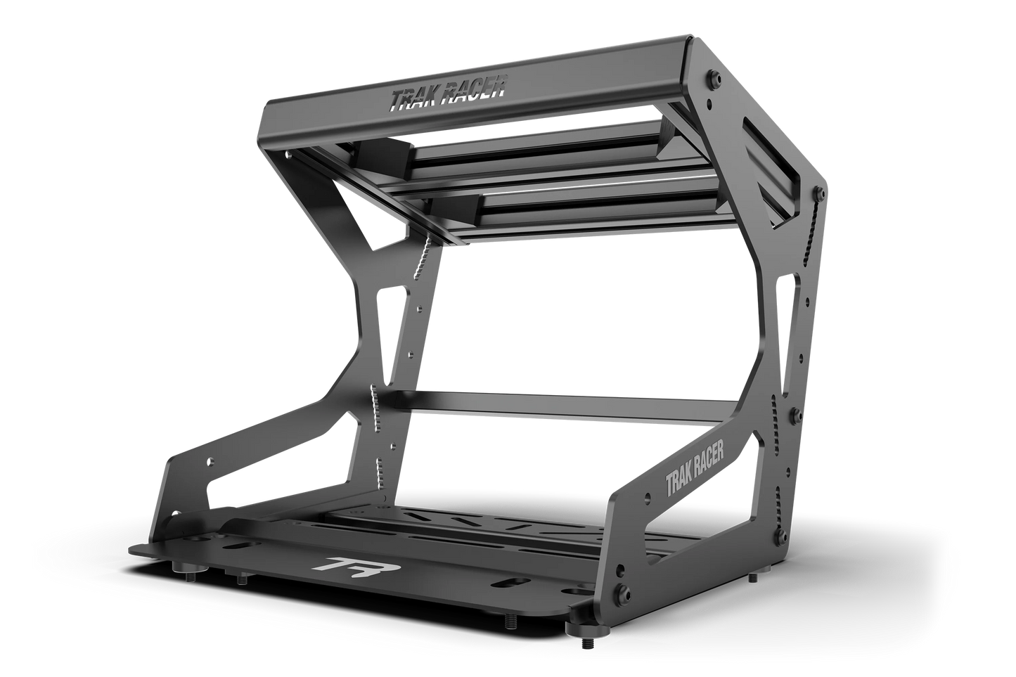 Black metal frame with 'True Racer' branding on a white background