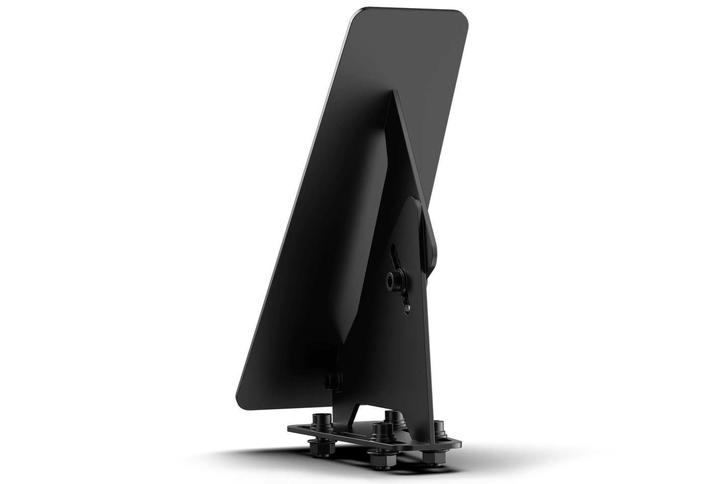 Black car mount on a white background