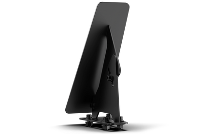 Black car mount on a white background