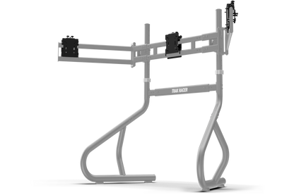 Gray bike rack on a white background