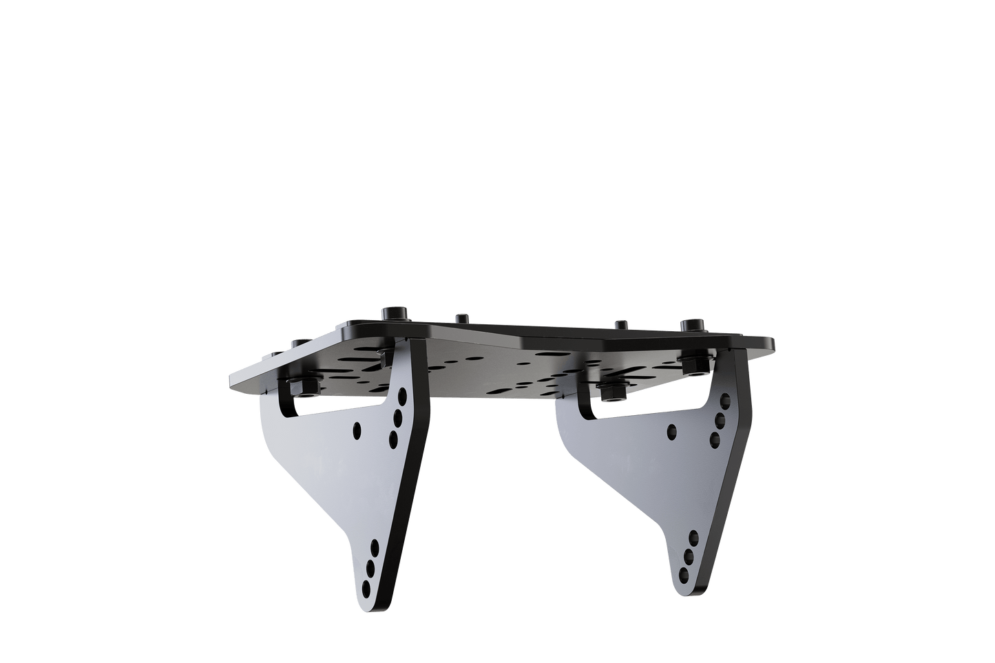 Metal bracket on a black background