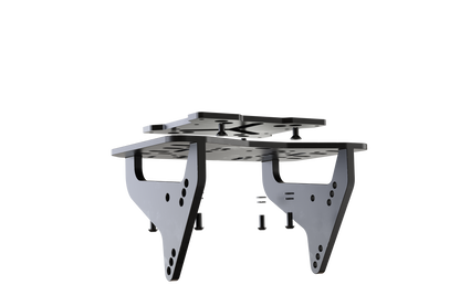 Metal bracket or stand on a white background