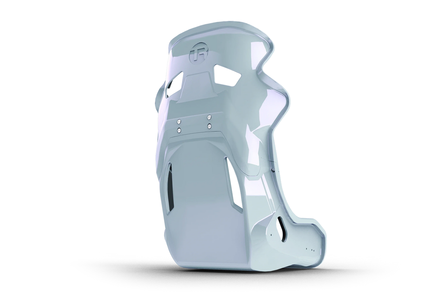 Light blue bicycle water bottle holder on a white background