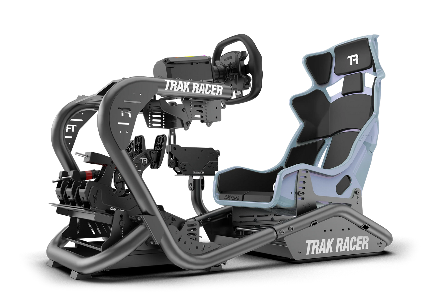Trak Racer gaming simulator chair on a white background