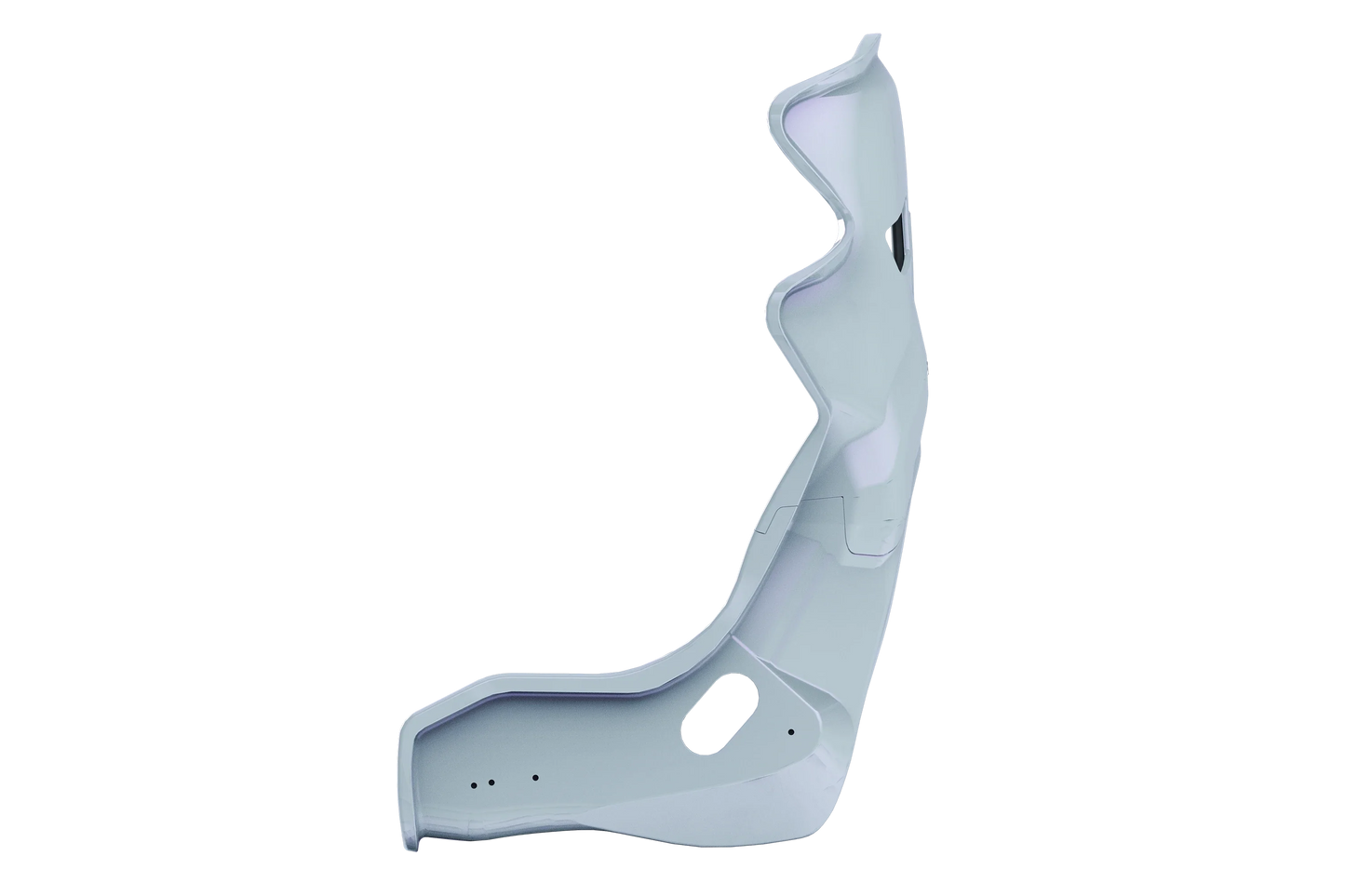 White plastic car part on a white background