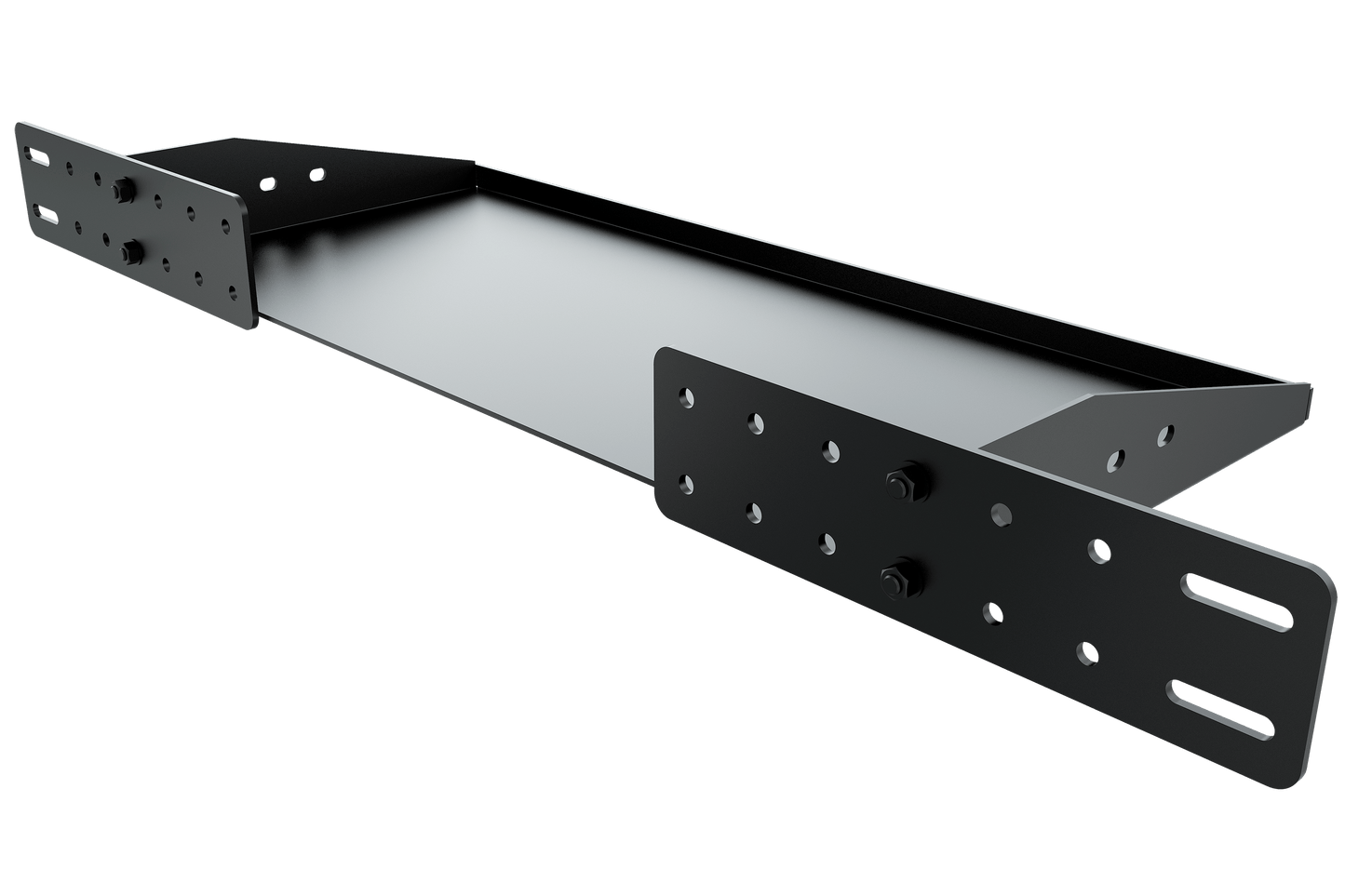 Trak Racer Universal PC Shelf installed on a simulator monitor stand
