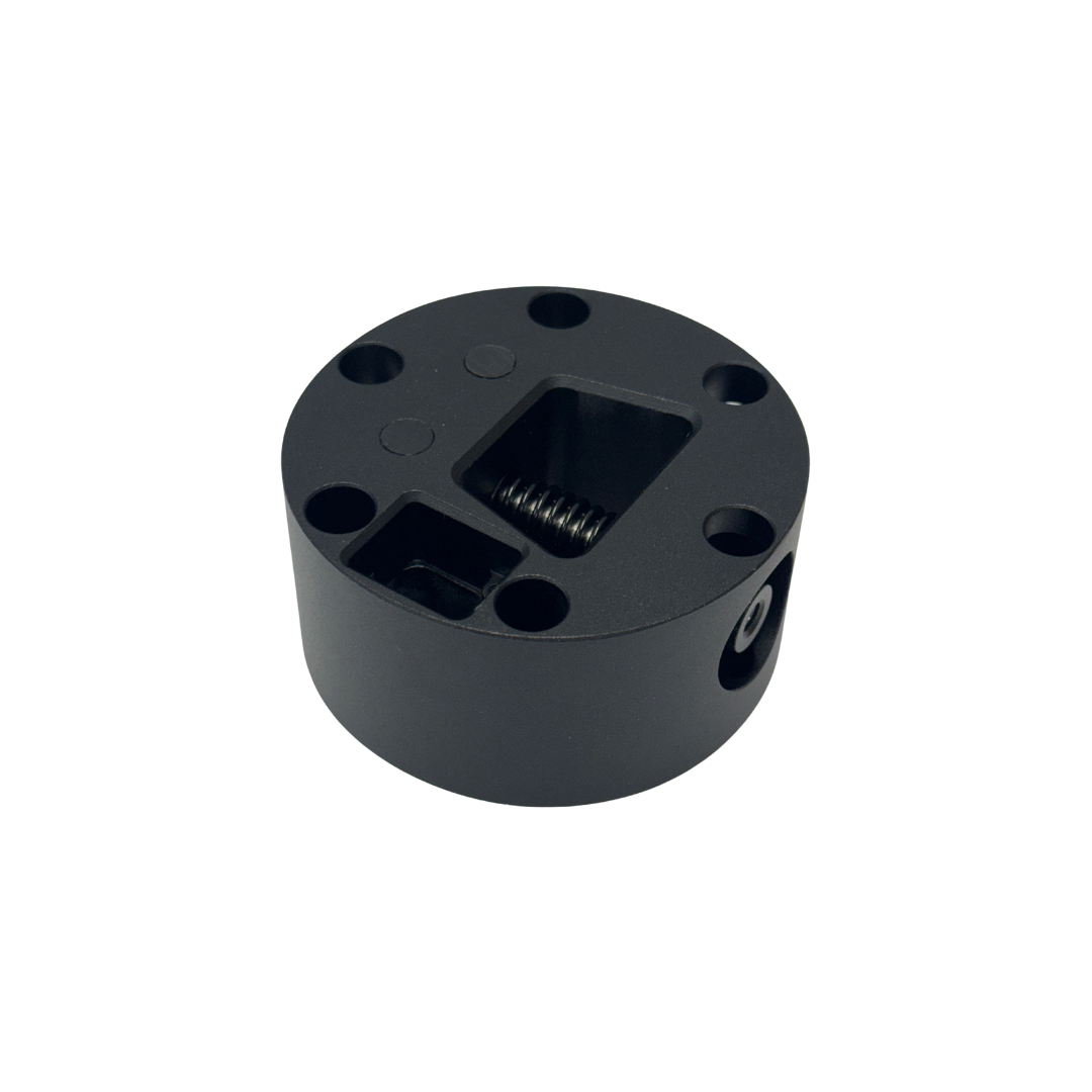 VNM quick release base side detail close up for sim racing