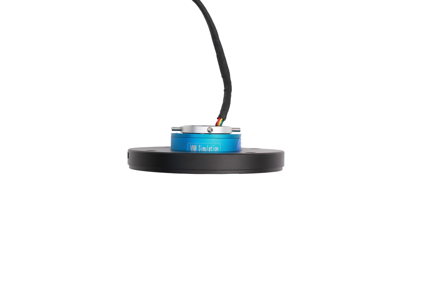 Small electronic component with a blue section on a white background