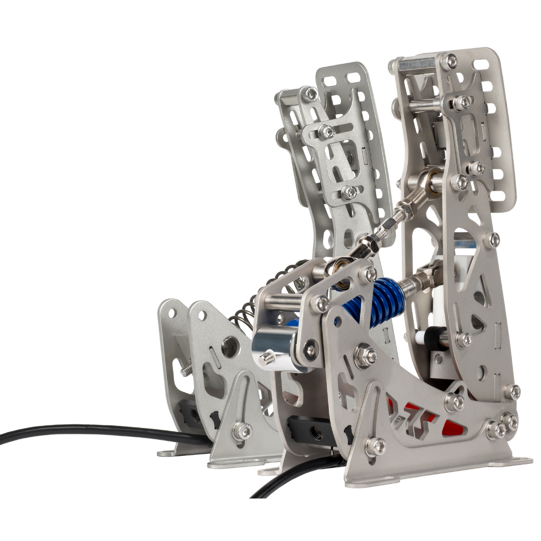 Metal mechanical arm model on a white background