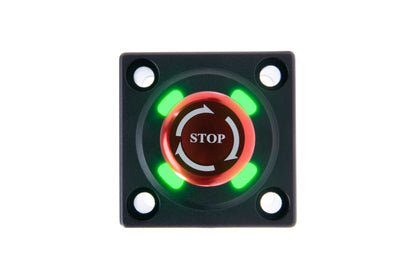 Simagic Alpha Kill Switch – emergency stop for sim racing wheelbase lit up