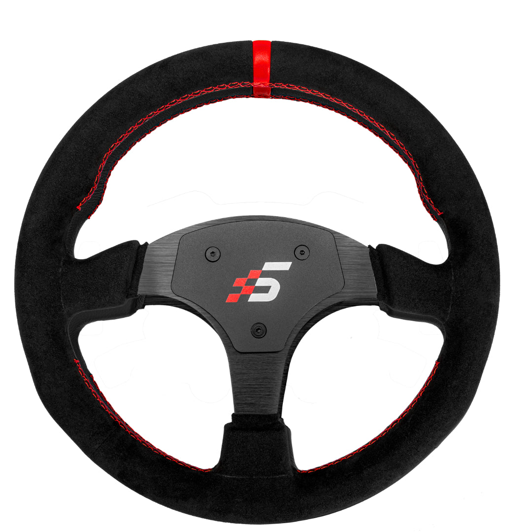 Simagic GT Round Steering Wheel Alcantara front view for sim racing