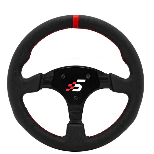 Simagic GT Round Steering Wheel Leather front view for sim racing