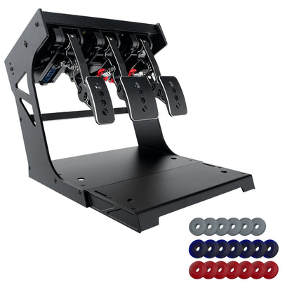 Simagic P1000 Pedal Set – mounted on sim racing rig for use