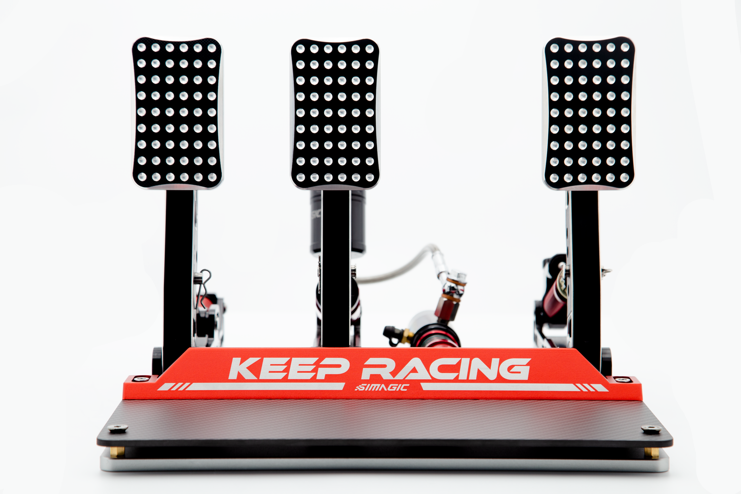 Simagic P2000 Heel Stop – installed on pedal set for improved control