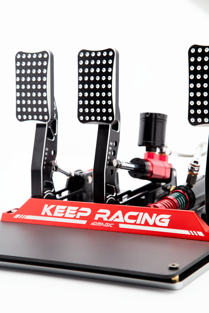 Simagic P2000 Heel Stop – top view showing full width support design